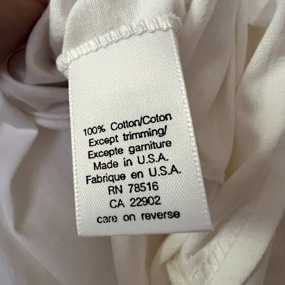 Small Vintage Verena nightshirt100% cotton short sleeve floral lace made USA - Picture 6 of 7